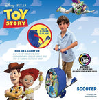 Fast Forward Toy Story 18" Ride-On Suitcase Scooter - Lightweight Carry-On Foldable Scooter Luggage