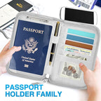 Passport Holder for Travel, Women Rfid Blocking Passport Wallet, Travel Essentials Premium Wallets, Waterproof Passport Holders Bag for Men Traveling, Travel Document Organizer Credit Cards Case