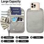 Sizobi Neck Wallet for Traveling Women Men, RFID Blocking Nylon Passport Holder Travel Pouch, Family Travel Document Organizer Passport Wallets,International Travel Must Haves Travel Accessories