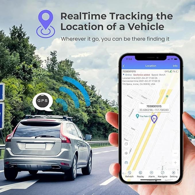 Mini Magnetic GPS Tracker,Easyfind Mini Magnetic GPS Tracker,Strong Car Vehicle Tracking Anti-Lost Car Hidden, GPS Tracking Device(5PCS)