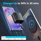 45W Super Fast Charger USB C Android Phone Type C Charger Fast Charging Block with 6.6FT Cord for Samsung Galaxy S26/S26 Ultra/S26+/S25 Ultra/S25/S24 Ultra/S24/S23 Ultra/S22/S21/S20/Note 10, Black