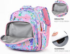 mibasies Toddler Backpack for Girls 2-4: Preschool Kindergarten Backpack - Cute Kids Backpacks for Girls - Flower Light Blue