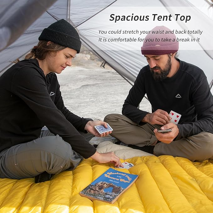 Naturehike Mongar Backpacking Tent, 3 Season Ultralight Lightweight Double Layer Free Standing Tents for Camping Hiking Cycling