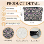 Boho Makeup Bag Gifts for Women, Sunset Leaf Aesthetic Makeup Pouch(Purple)