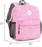 STEAMEDBUN Corduroy Toddler Backpack for Girls 2-4, Kids Preschool Backpack for Kindergarten - Rainbow