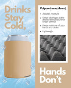 PartyPrints 200 Pack Peach Blank Can Cooler Sleeves, Customizable Bulk Insulated Foam for Beer, Collapsible Plain Drink Holder, Cold Soda Insulator, 12oz Regular, 16oz Tall Cans