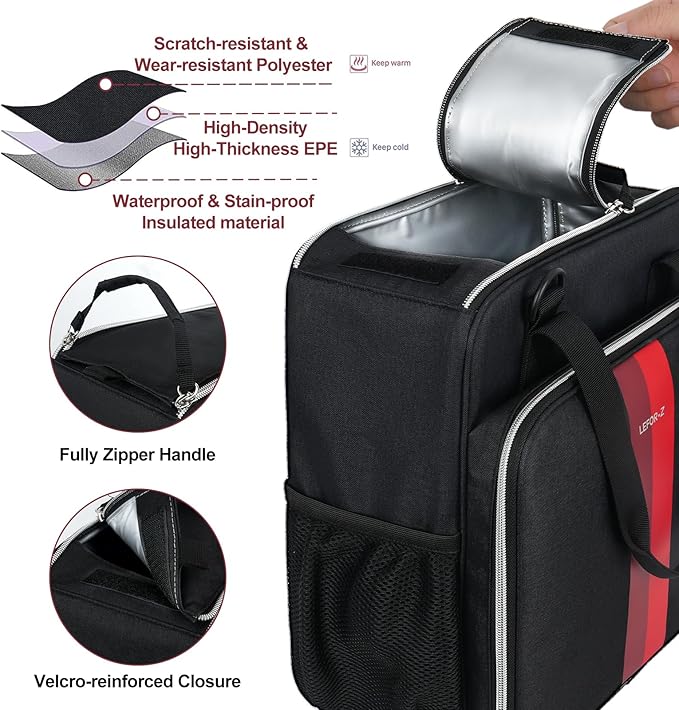 LEFOR·Z Coffee Maker Travel Bag Compatible with Keurig K-Mini,Single Serve Coffee Brewer Carrying Case Compatible for K-Mini Plus with Multiple Pockets for K-Cup Pods(Bag Only)