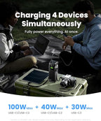 sharge Laptop Power Bank 25000mAh, HyperTower 170W Total Fast Charging Portable Charger, 100W Power Bank with Built-in Cables, High Capacity Travel Essentials Battery Pack for MacBook, iPhone17