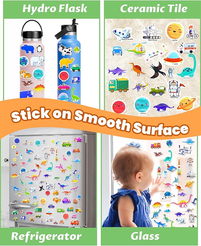 Walenced Reusable Sticker Book for Toddlers, Stickers for Kids, Toddler Sticker Book, Toddler Craft Activities, Toddler Travel Toys Boy Girl Birthday Gifts