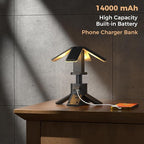 Clemas Telescopic Camping Lights Rechargeable 14000 mAh Led Multifunction Magnetic Lanterns Job Site Lighting Cordless Dimmable Camping Tent Lamp Portable Power Supply 6000LM IPX5 Waterproof