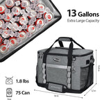 Maelstrom Collapsible Soft Cooler Bag,35/55/75 Cans Beach Cooler with Flip Top Lid, Ice Chest, Leakproof & Portable for Beach, Camping, Road Trips & Grocery Shopping