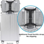 Travelkin Luggage Straps - Bungees for Suitcases, Add a Bag, Travel Bag Bungee Belt for Luggage Carry On (Black 2 Pack)
