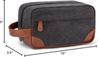 Vorspack Travel Toiletry Bag - Hanging Toiletry Bag for Men Water Resistant Canvas Shaving Bag with Large Capacity for Travel - Dark Grey