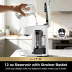 CHULUX Lite Single Serve Coffee Maker for K Cup Capsules, Single Cup Reservoir Coffee Maker with One Touch Brewing, 5 to 12 Oz Brew Sizes, Designed Specifically for Standard Mugs, White