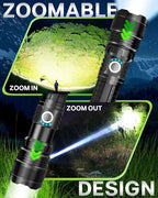 Victoper LED Flashlights, High Powered High Lumens Super Bright Tactical Flashlight, Rechargeable, 5 Modes Zoomable Waterproof Flash Lights for Emergency, Outdoor, Home, Camping, Hiking