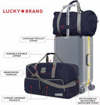 Lucky Travel Duffel Bags 115L, Gym Bag, Travel Bag & Large Duffle Bag for Men, Foldable Overnight Weekender Bags for Women & Men with Adjustable Shoulder Strap, Navy