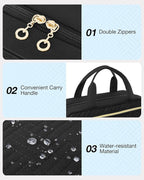 BAGSMART Hanging Travel Toiletry Organizer - Cosmetic Bag for Full Sized Toiletries, Basic-Black