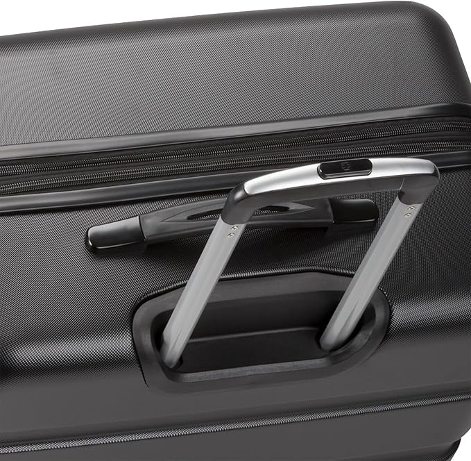 SwissGear 7366 Signature Hardside Expandable Luggage with Spinner Wheels, TSA Lock, Cup-Holder, Black, 3-Piece Set (19/23/27)