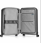 Traveler's Choice Pagosa Hardshell Expandable Luggage with Spinner Wheels, Black, 26-Inch Medium