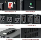 Cantonape 5000 Watt Voltage Converter Transformer - Heavy Duty Step Up/Down Convert from 110-120 Volt to 220-240 Volt and from 220-240 Volt to 110-120 Volt - Circuit Breaker Protection