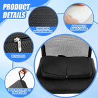 Dunzy Travel Seat Cushion Portable Airplane Seat Cushion 14.6" × 10.4" Foldable Memory Foam Comfort Pad for Stadium, Flights, Office, Camping, Bleachers