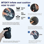 Upgrade Travel Seat Cushion for Airplane,Portable&Adjustable Air Seat Cushion,Coccyx Tailbone Pain Relief Chair Pad,Inflatable Cushion for Wheelchair, Travel,Driving,Office Work
