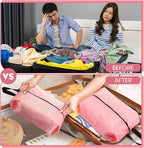 6 Pcs Travel Shoe Bags with Zipper Nylon Portable Waterproof Suitcase Shoe Organizer Packing for Golf(L,Pink)