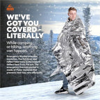 ANLOKE Emergency Blankets Mylar Thermal Blanket-(50 Pack) of Gigantic Space Blanket 82 * 64 in. Survival Blankets Heavy Duty Camping Gear,First Aid
