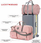 Lucky Travel Duffel Bags 115L, Gym Bag, Travel Bag & Large Duffle Bag for Men, Foldable Overnight Weekender Bags for Women & Men with Adjustable Shoulder Strap, Bridal Rose