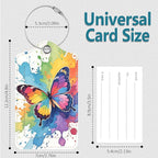 Luggage Tags for Suitcases, 2 Pack Cute PU Leather Luggage Tag TSA Approved with Stainless Steel Loop and Address Card Baggage Tag for Travel&Cruise Ships&Shipping Vibrant Butterflies, by Chelmon