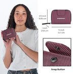 Sherpani Barcelona AT, Small Nylon Bifold Zipper Pocket Wallet, Travel Bag for Men Women, RFID Protection, Unisex Travel Gift (Smoky Orchid)