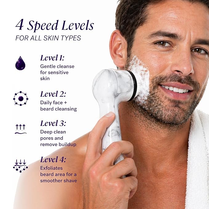 Michael Todd Beauty Soniclear Allure 2026 Reader’s Choice Award Winner Facial Cleansing + Exfoliation Brush System with Antimicrobial Protected Bristles, 4 Speeds, Serum Infusion Head + Travel Case