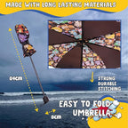 Pokémon Pokemon Umbrella for Adults Teens Kids - Folding Telescopic Umbrella Lightweight Travel School Work Gifts