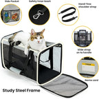 Conlun Soft-Sided Cat Carrier for Small-Medium Cats, Puppies up to 15 Lb, Airline Approved
