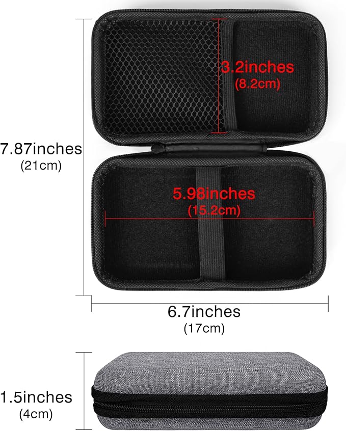 Solar Power Bank Carrying Case - Portable Hard Travel Storage Box for Solar Chargers, Compatible with Rasbes 38800mAh, Durecopow 20000mAh (Silver)