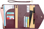 ZOPPEN Passport Holder Women Travel Wallet (Ver.5) for Women Rfid Blocking Passport Cover Case Document Organizer Wrist Strap