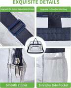 MAY TREE Clear Bag for Stadium Events 12×6×12 Clear Tote Lunch Bag with Reinforced Straps for Work, Sporting Events and Gym, Navy