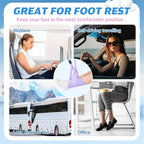 3 Pack Airplane Foot Hammock Travel Footrest, Leg Sling for Travel Adjustable Foot Swing Portable Airplane Office Leg Rest Comfortably Essentials Gifts
