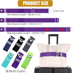 SOWPOPY Travel Belt for Luggage, Add a Bag Luggage Straps Suitcase Travel Belt Over Handle for Carry On Bag, Adjustable 2-in-1 Elastic Luggage Belt Bag Bungee Travel Essential Accessories