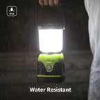 Lepro 1500LM Battery Powered LED Camping Lantern, Waterproof Tent Light with 4 Light Modes, Camping Essentials, Portable Lantern Flashlight for Camping, Emergency Light, Power Outage, Not Rechargeable