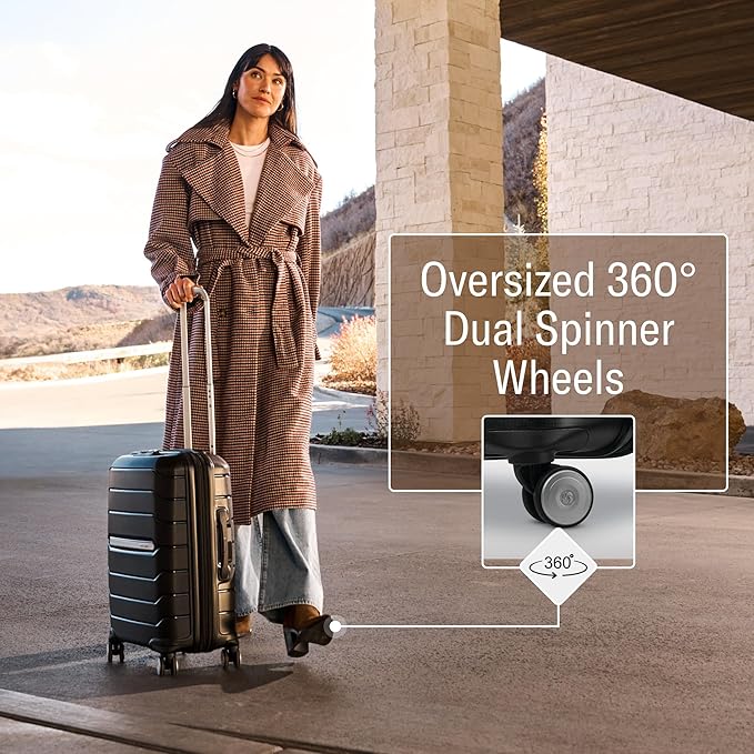 Samsonite Freeform Large Checked Luggage with Dual 360° Spinner Wheels - TSA Lock, Airline-Approved - Lightweight Durable Polypropylene Expandable Hardshell - Lilac