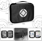 300Piece Travel First Aid Emergency Kit Home Essentials Hiking Survival Essential Kit for Outdoor Adventure Mini First Aid Kit for Backpack, Black 1st Aid