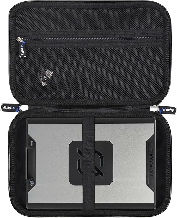 Case for Goal Zero Sherpa 100AC (New) Wireless Portable AC Power Bank 100W USB-C Power Delivery 25600mAh (4th Generation) - Hard Protective Travel Carrying Storage Bag (Black)