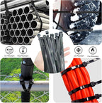 200lb Zip Ties Heavy Duty 18 Inch 70pcs, Large Black Cable Tie, Thick Heat Resistant Zipties, Big Wide Wire Ties, Industrial Tie Wraps for Outdoor Use