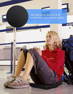 FASTMOMENT Airplane Seat Cushion Portable Travel Cushion for Comfort Foldable Stadium Pad with Breathable Fabric Seat Pad Perfect for Long Flights, Office, Bleacher, Camping