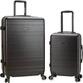Rockland Palm Beach Hardside 2 Piece ABS Luggage Set, (20"/27"), Black