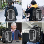 BIKROD Backpack for Men and Women, Extra Large School Backpacks for Teens, Water Resistant Back Pack Fits 17 Inch Laptop, Business Anti Theft Sturdy Computer Bag Gifts, Blackgrey
