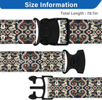2 Pack Luggage Straps for Suitcases, Adjustable Travel Belt with Double Lock and Quick Release Buckle, Heavy Duty Nylon Bag Packing Strap, Unique Identifiers Business Travel Accessories-Dark Totem
