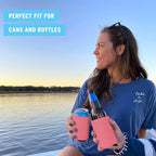 Blank Beer Can Coolers Sleeves (14-Pack) Soft Insulated Beer Can Cooler Sleeves - HTV Friendly Plain Can Sleeves for Beer Cans & Bottles - Blanks for Vinyl Projects Wedding Favors & Gifts (Salmon)