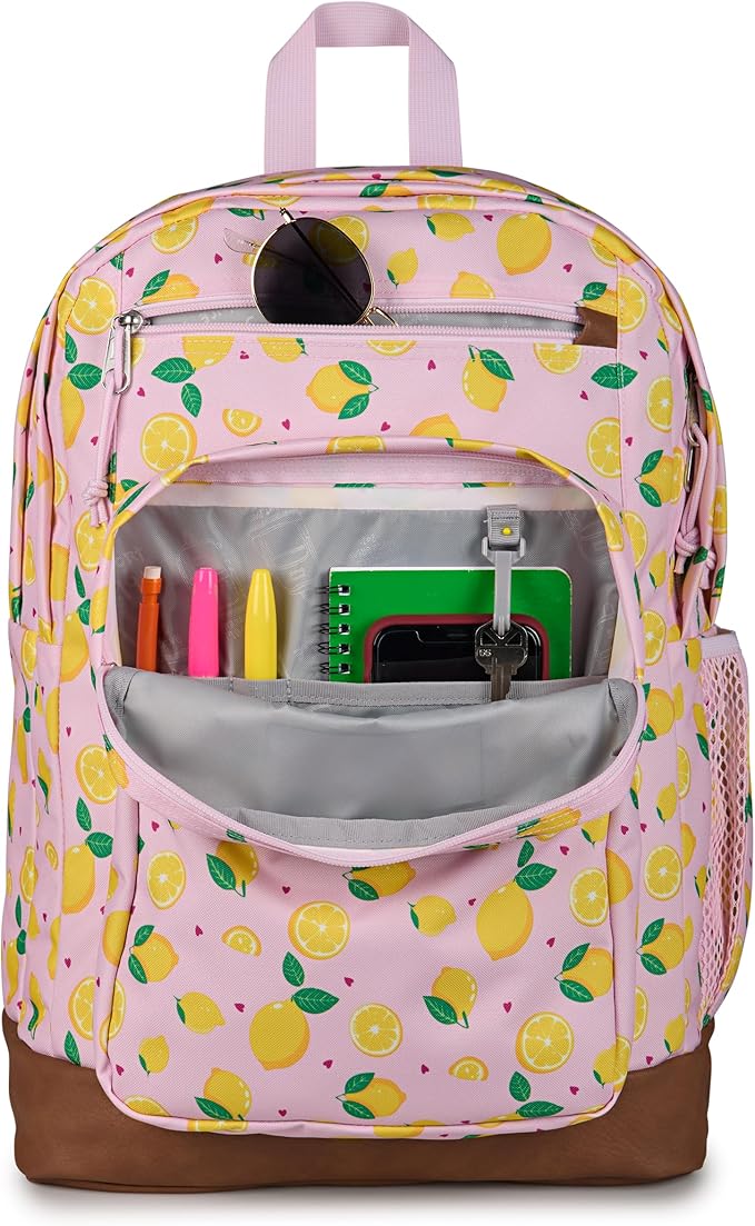 JanSport Cool Backpack with 15-inch Laptop Sleeve, Large Computer Bag Rucksack with 2 Compartments, Ergonomic Straps, Lemonade Stand